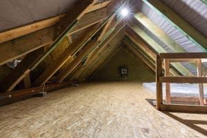 An attic space that is not properly ventilated