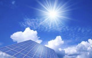sun shining on a solar panel symbolizing us energy growth in solar industry
